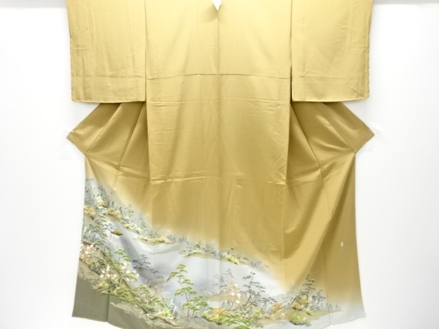 JAPANESE KIMONO / IRO-TOMESODE / UNUSED / ONE CREST / ARTIST WORK